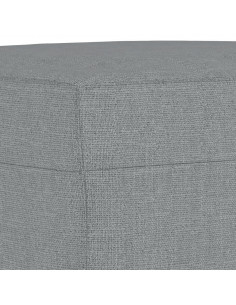 Set di Divani 3 pz con Cuscini Grigio Chiaro in Tessuto 2