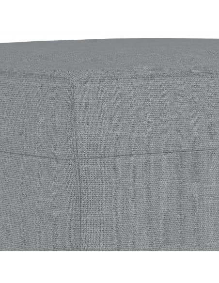 Set di Divani 3 pz con Cuscini Grigio Chiaro in Tessuto