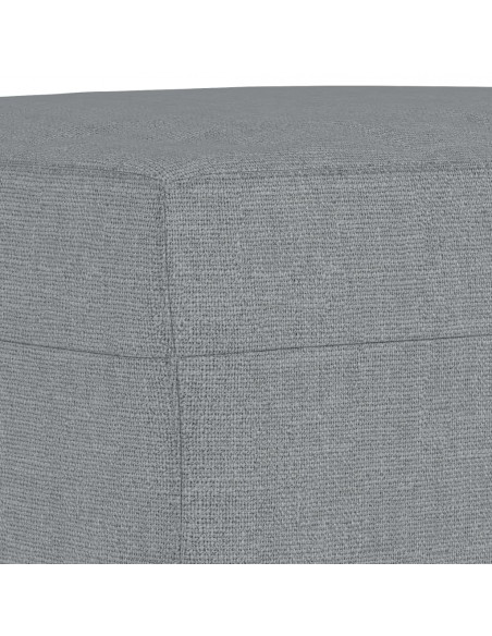 Set di Divani 3 pz con Cuscini Grigio Chiaro in Tessuto