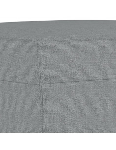 Set di Divani 3 pz con Cuscini Grigio Chiaro in Tessuto 2