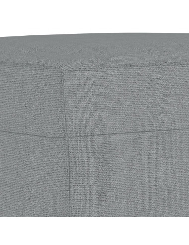 Set di Divani 3 pz con Cuscini Grigio Chiaro in Tessuto