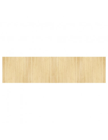 Tappeto Rettangolare Natura Chiaro 100x400 cm in Bambù