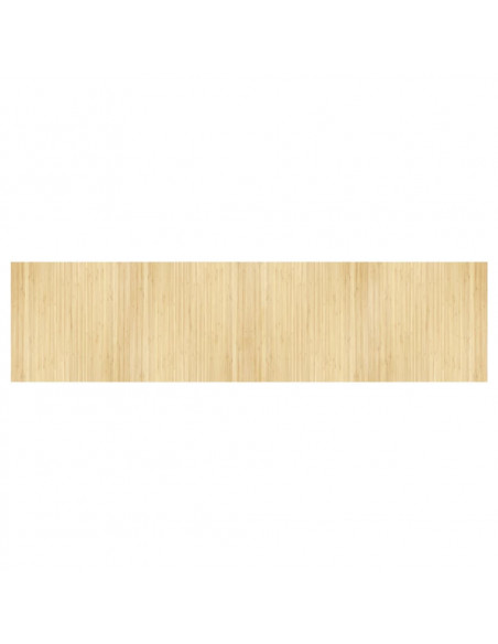 Tappeto Rettangolare Natura Chiaro 100x400 cm in Bambù