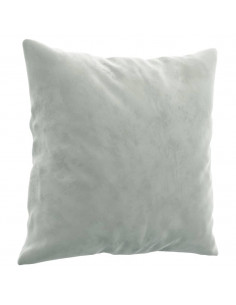 Set di Divani 3 pz con Cuscini Grigio Chiaro in Velluto 2