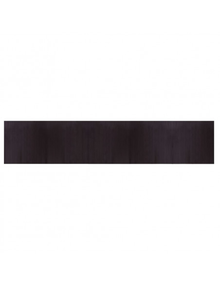 Tappeto Rettangolare Marrone Scuro 100x500 cm in Bambù