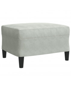 Set di Divani 3 pz con Cuscini Grigio Chiaro in Velluto 2