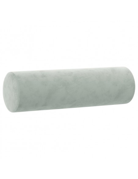 Set di Divani 3 pz con Cuscini Grigio Chiaro in Velluto