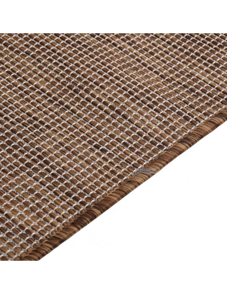 Tappeto da Esterni a Tessitura Piatta 80x250 cm Marrone