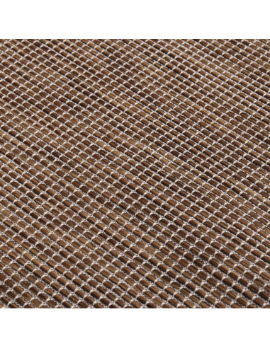 Tappeto da Esterni a Tessitura Piatta 80x250 cm Marrone