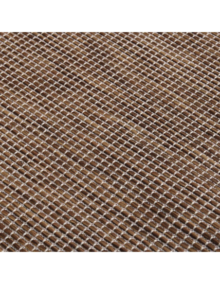 Tappeto da Esterni a Tessitura Piatta 80x250 cm Marrone