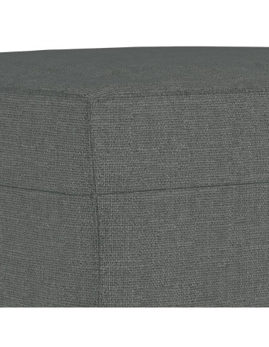 Set di Divani 3 pz con Cuscini Grigio Scuro in Tessuto