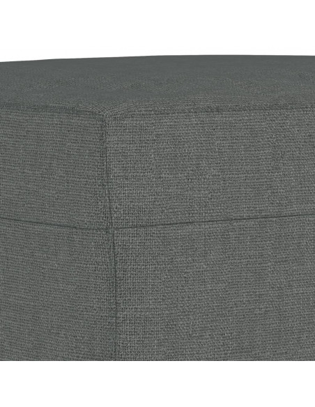 Set di Divani 3 pz con Cuscini Grigio Scuro in Tessuto