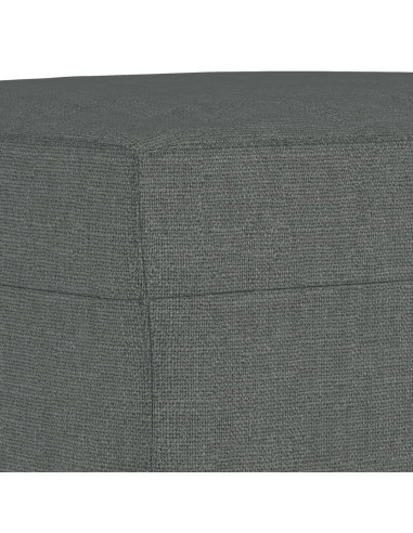 Set di Divani 3 pz con Cuscini Grigio Scuro in Tessuto