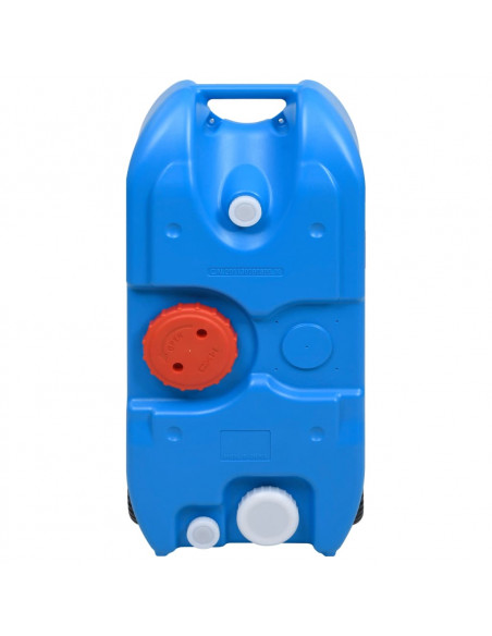 Serbatoio d'Acqua con Ruote per Campeggio 40 L Blu