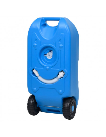 Serbatoio d'Acqua con Ruote per Campeggio 40 L Blu