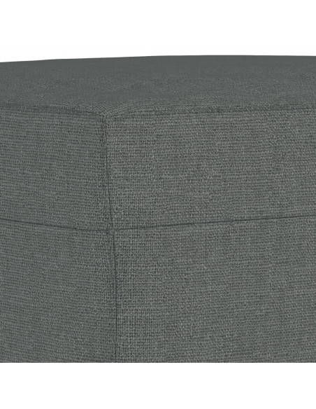 Set di Divani 3 pz con Cuscini Grigio Scuro in Tessuto