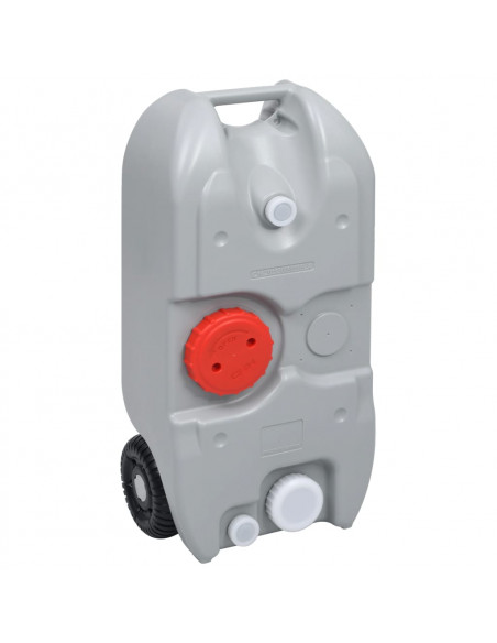 Serbatoio d'Acqua con Ruote per Campeggio 40 L Grigio