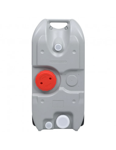 Serbatoio d'Acqua con Ruote per Campeggio 40 L Grigio