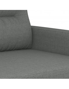 Set di Divani 3 pz con Cuscini Grigio Scuro in Tessuto 2