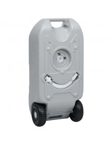 Serbatoio d'Acqua con Ruote per Campeggio 40 L Grigio