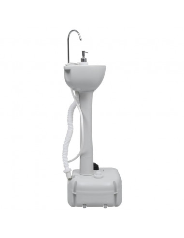 Lavandino con Supporto Portatile da Campeggio Grigio 20 L