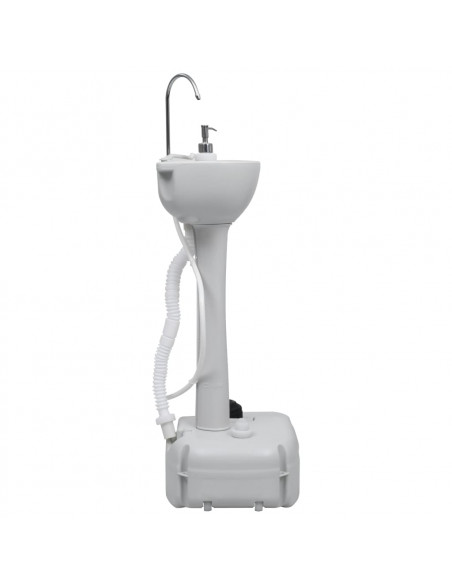 Lavandino con Supporto Portatile da Campeggio Grigio 20 L