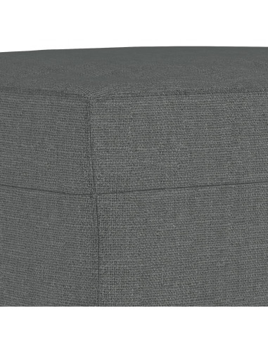 Set di Divani 3 pz con Cuscini Grigio Scuro in Tessuto