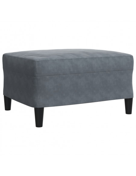 Set di Divani 3 pz con Cuscini Grigio Scuro in Velluto