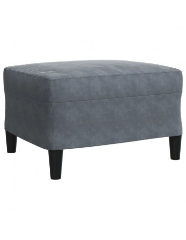 Set di Divani 3 pz con Cuscini Grigio Scuro in Velluto