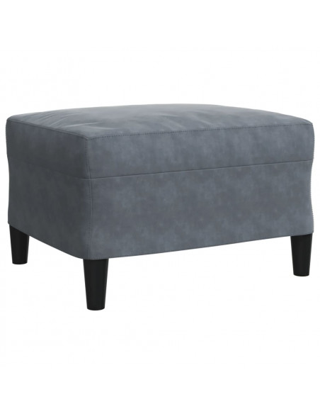 Set di Divani 3 pz con Cuscini Grigio Scuro in Velluto