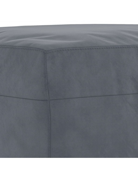 Set di Divani 3 pz con Cuscini Grigio Scuro in Velluto