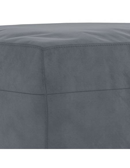 Set di Divani 3 pz con Cuscini Grigio Scuro in Velluto