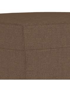 Set di Divani 3 pz con Cuscini Marrone in Tessuto