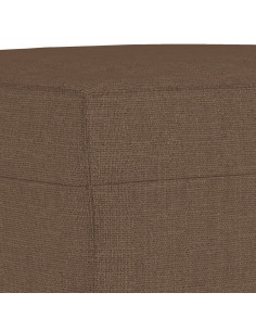 Set di Divani 3 pz con Cuscini Marrone in Tessuto 2