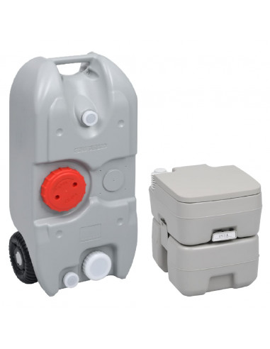 Set Toilette da Campeggio Portatile e Tanica d'Acqua