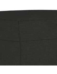 Set di Divani 3 pz con Cuscini Nero in Tessuto 2