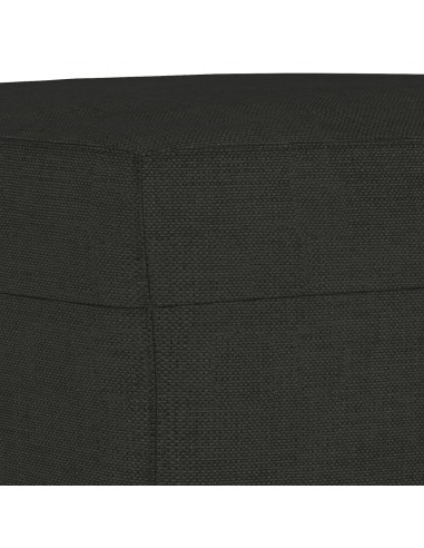 Set di Divani 3 pz con Cuscini Nero in Tessuto