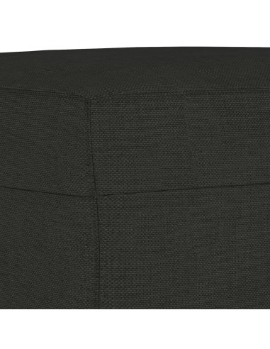 Set di Divani 3 pz con Cuscini Nero in Tessuto