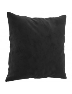 Set di Divani 3 pz con Cuscini Nero in Velluto 2