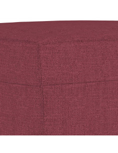 Set di Divani 3 pz con Cuscini Rosso Vino in Tessuto 2