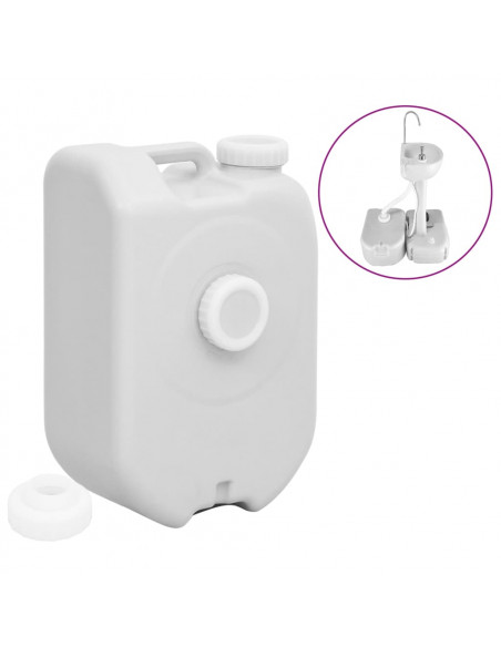 Serbatoio Acqua Portatile con Adattatore 24 L Grigio