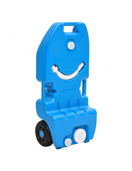 Serbatoio di Acqua con Ruote per Campeggio 25 L Blu