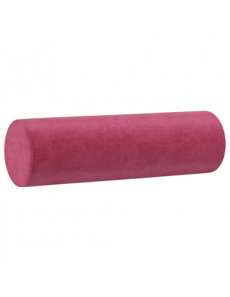 Set di Divani 3 pz con Cuscini Rosso Vino in Velluto