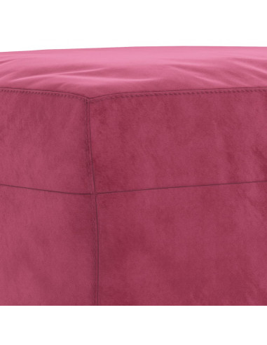 Set di Divani 3 pz con Cuscini Rosso Vino in Velluto