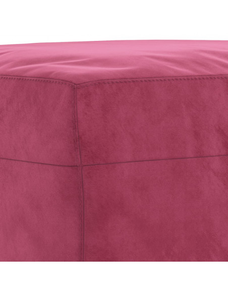 Set di Divani 3 pz con Cuscini Rosso Vino in Velluto