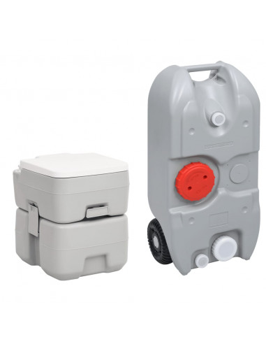 Set Toilette da Campeggio Portatile e Tanica d'Acqua
