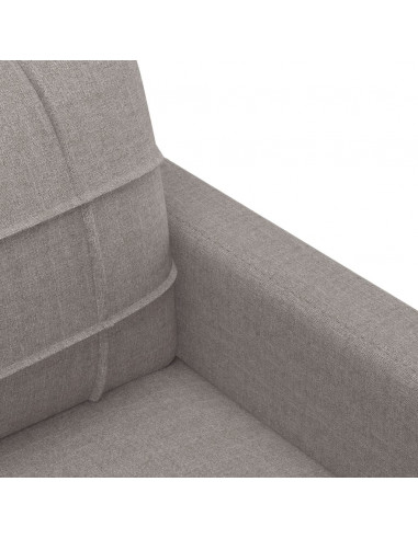 Set di Divani 3 pz con Cuscini Tortora in Tessuto