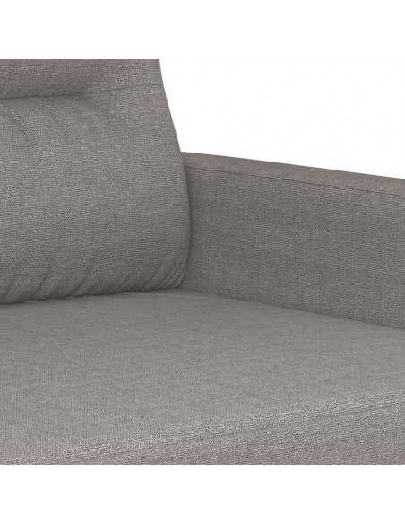 Set di Divani 3 pz con Cuscini Tortora in Tessuto