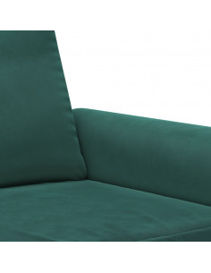 Set di Divani 3 pz con Cuscini Verde scuro in Velluto