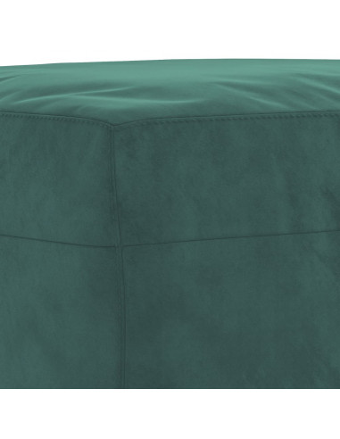 Set di Divani 3 pz con Cuscini Verde Scuro in Velluto